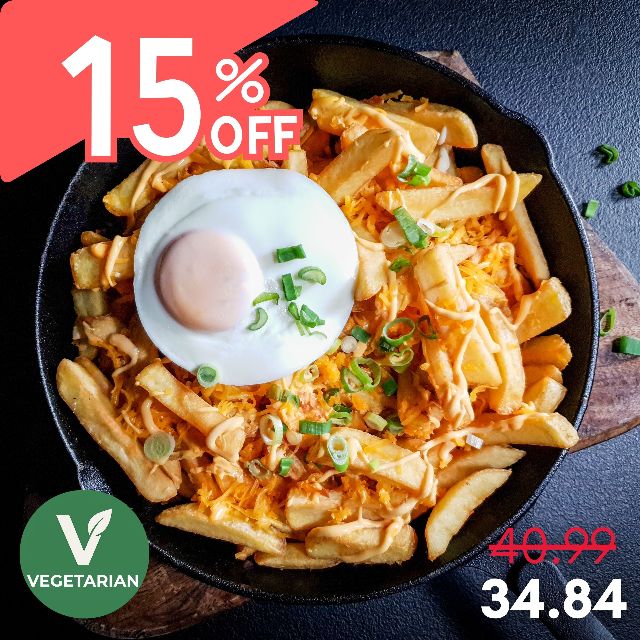 Loaded fries w/ Egg 15%OFF