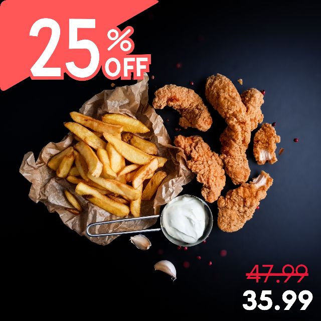 Meniu 5 Crispy Chicken 25%OFF