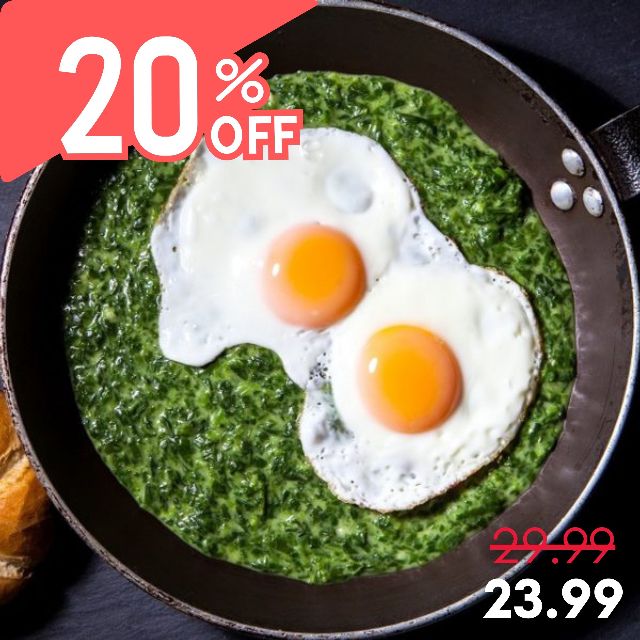 Meniu spanac cu ochiuri 20%OFF