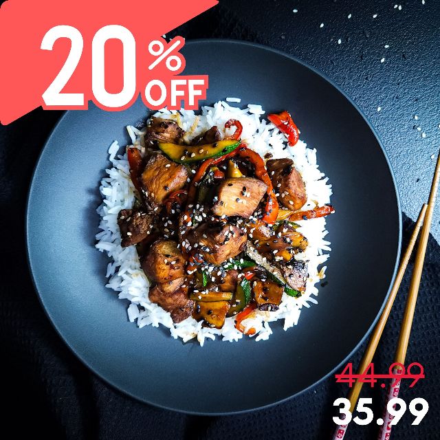 Pui Teriyaki cu legume 20%OFF