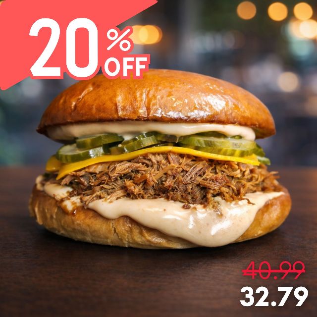 Pulled Pork Burger 20%OFF